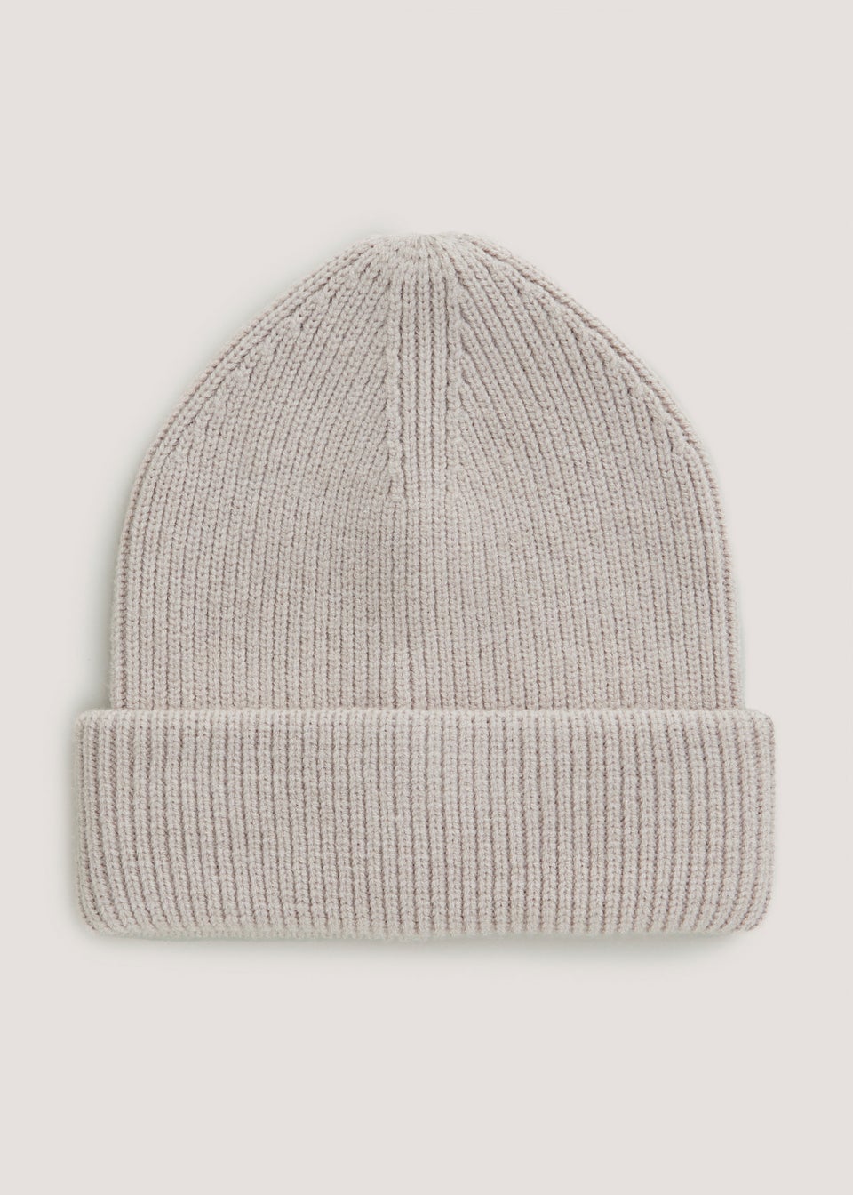 Oatmeal Ribbed Beanie Hat