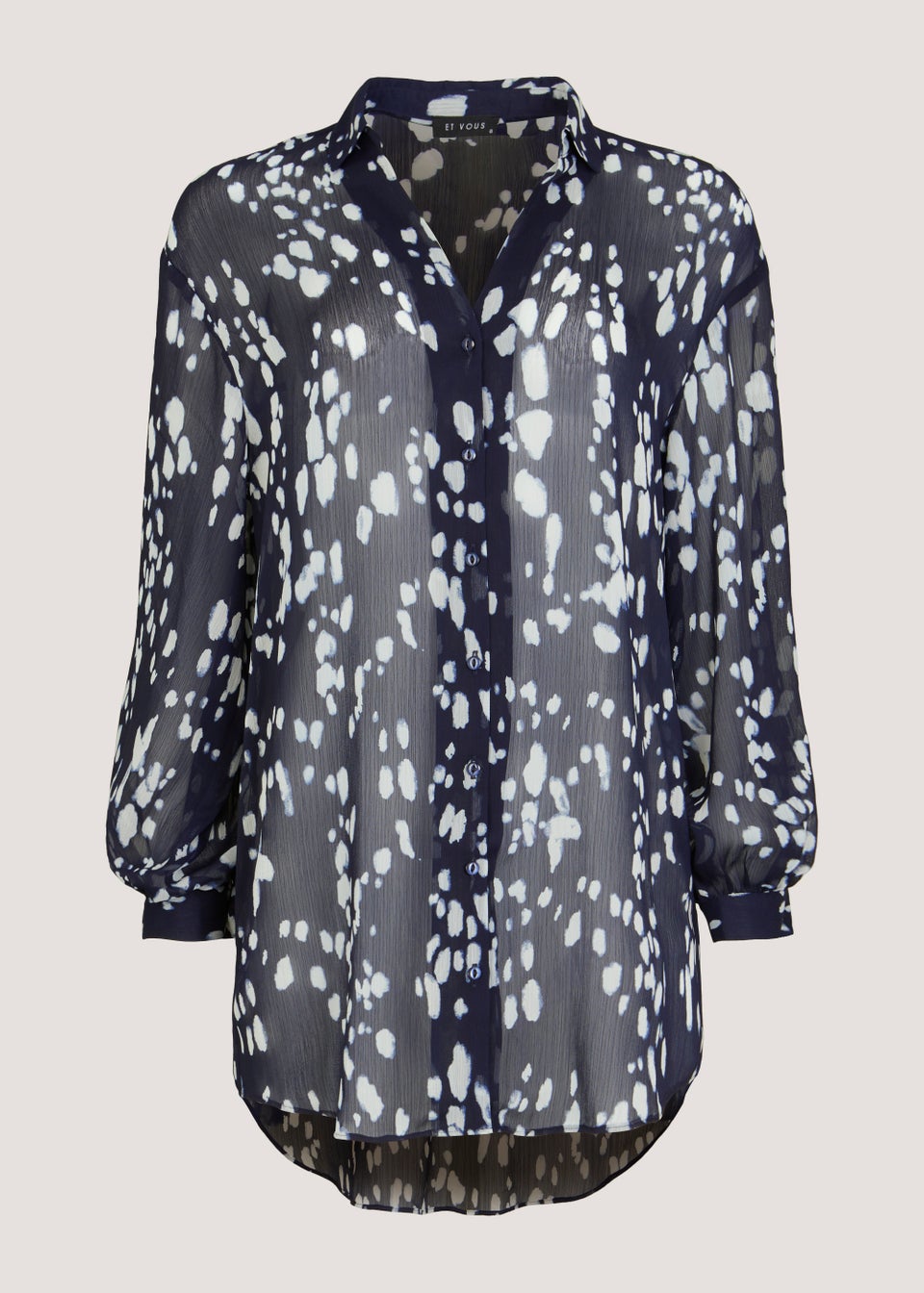 Et Vous Navy Spot Blouse