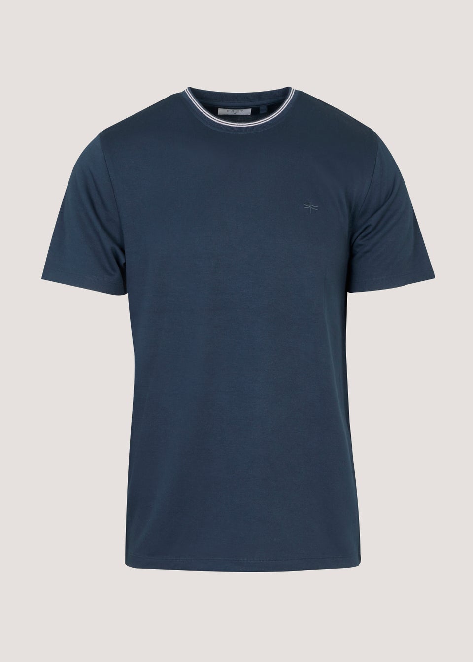 Navy Tipped Modal T-Shirt