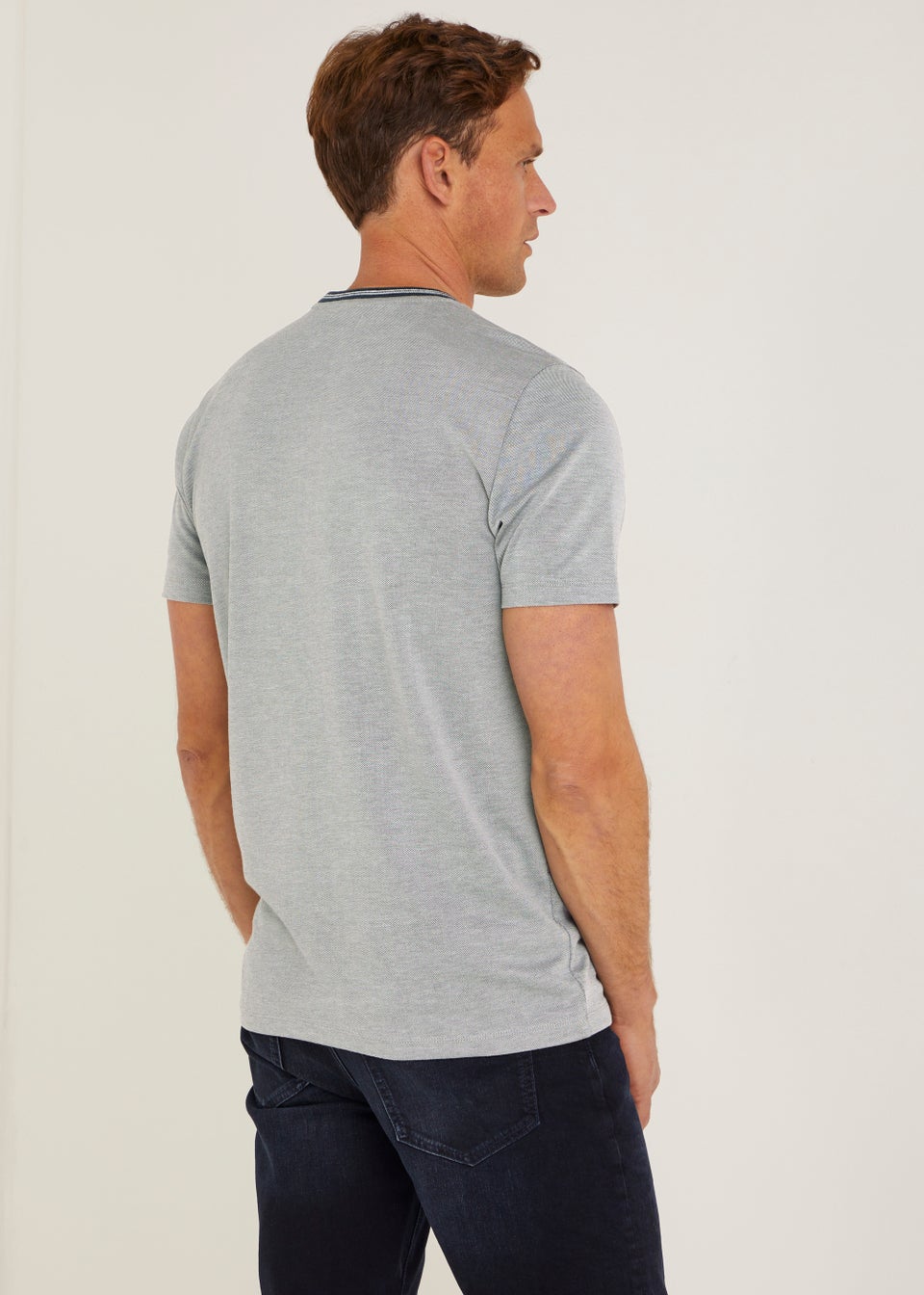 Grey Tipped Modal T-Shirt