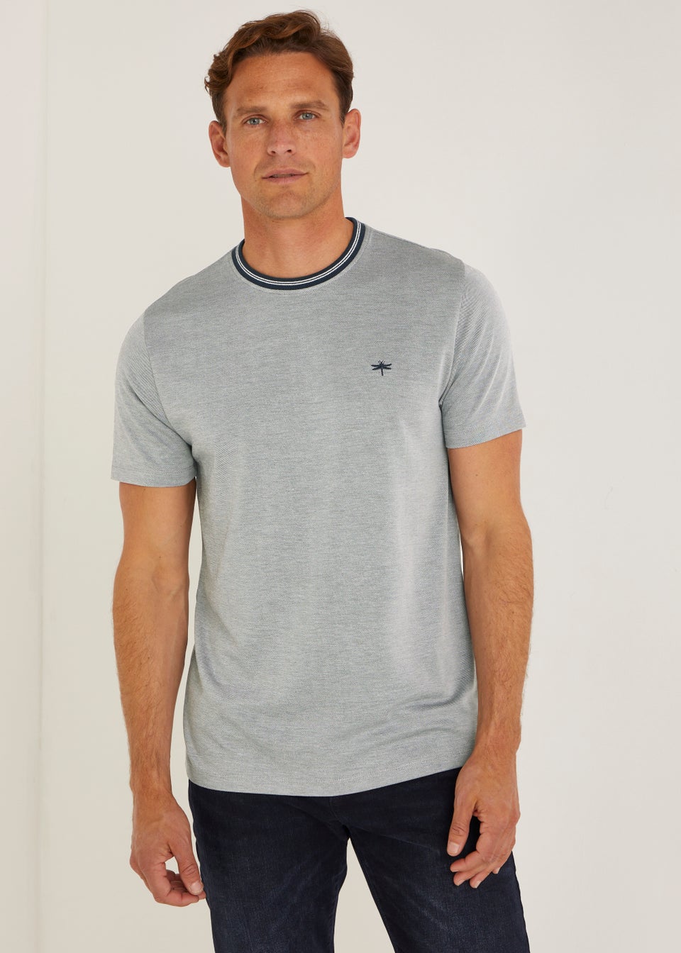 Grey Tipped Modal T-Shirt