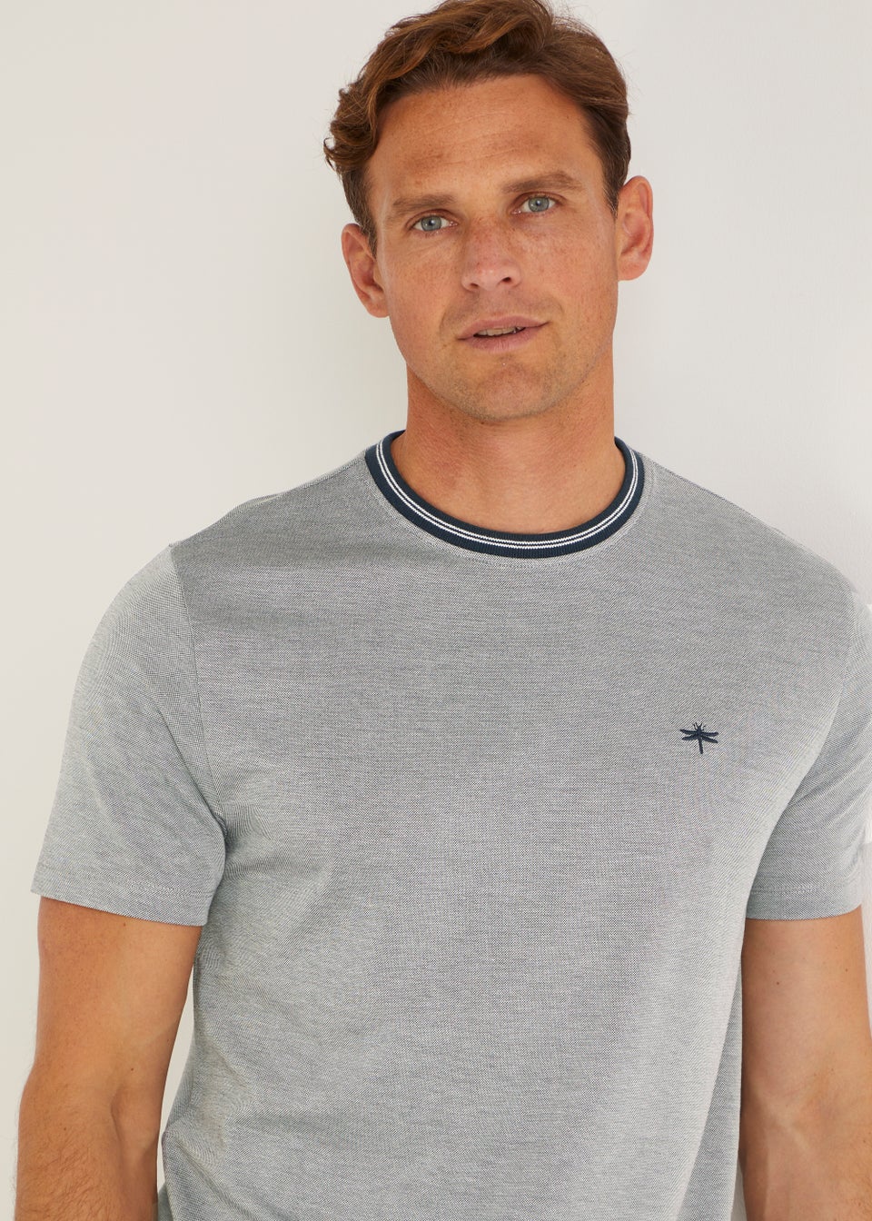 Grey Tipped Modal T-Shirt - Matalan