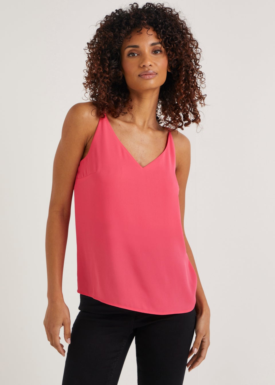 Pink Double Strap Cami Top