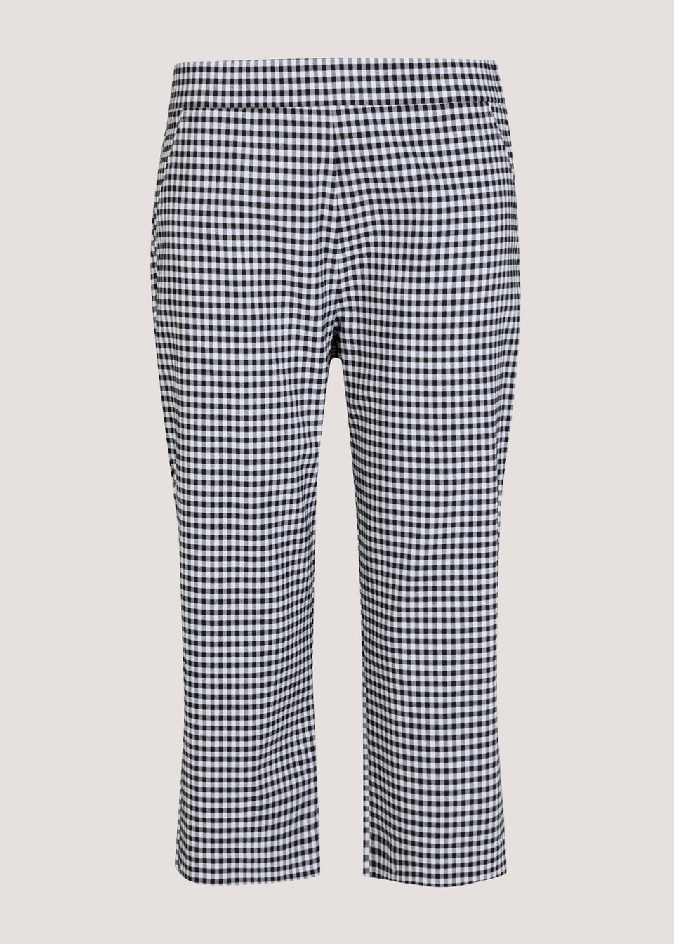 Black & White Cropped Bengaline Trousers