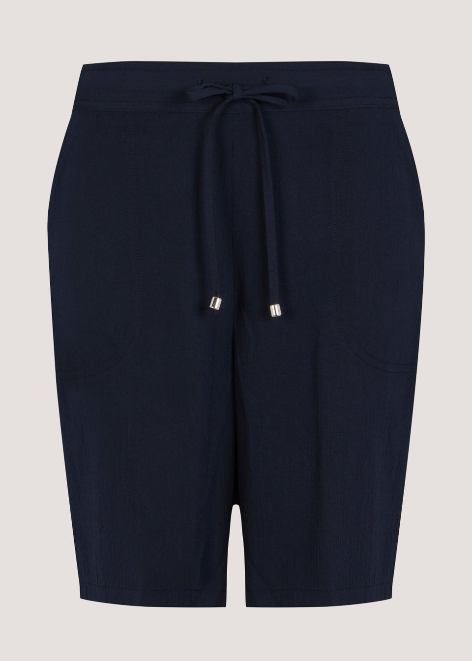 Navy Tie Waisted Shorts