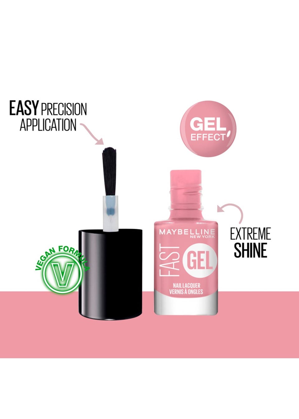Maybelline Fast Gel Nail Varnish - Ballerina (7ml)
