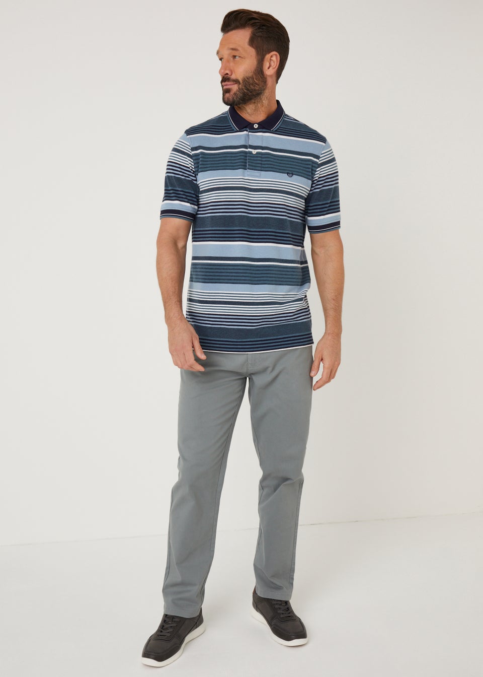 Lincoln Blue Stripe Polo Shirt