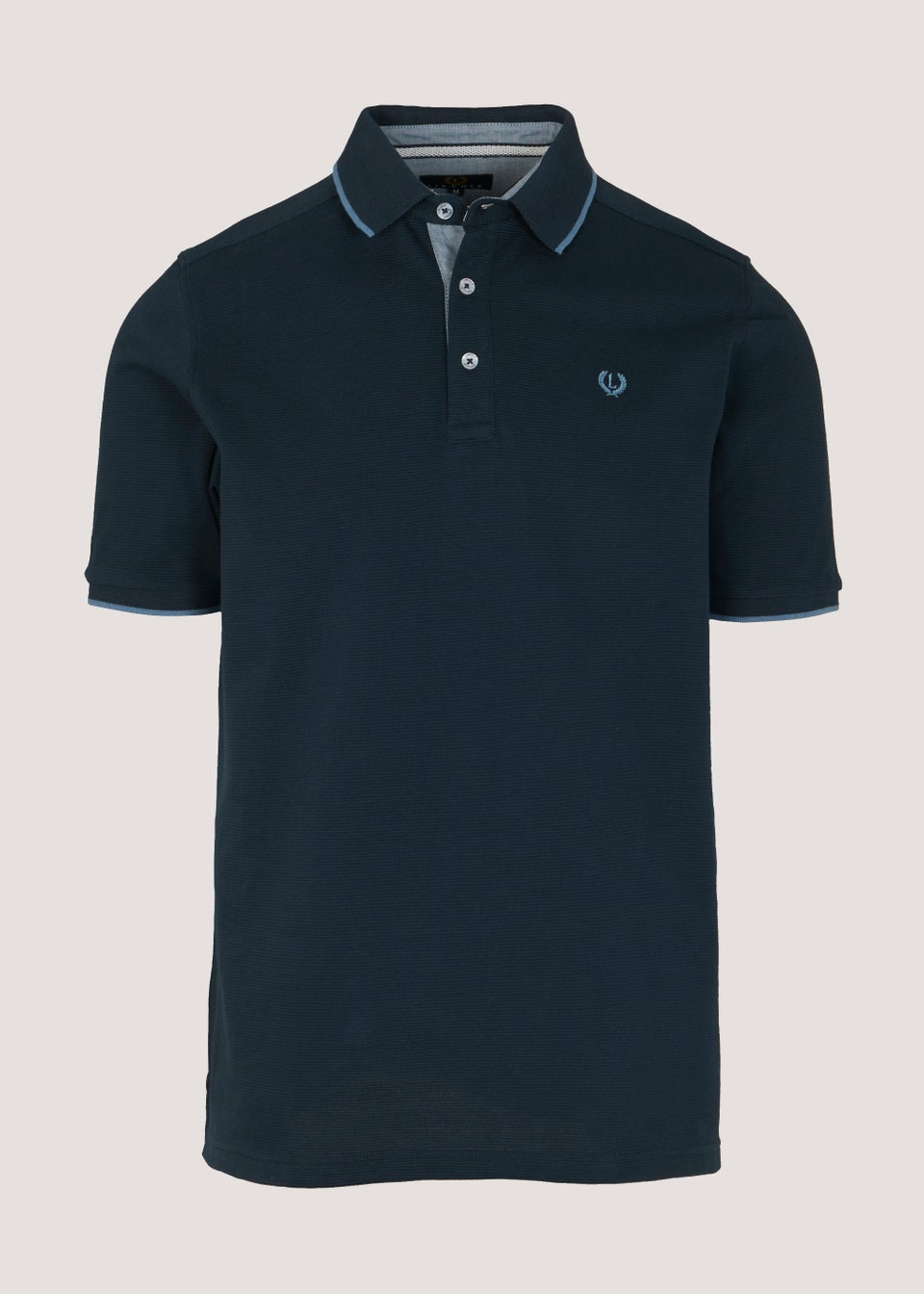 Lincoln Navy Textured Polo Shirt