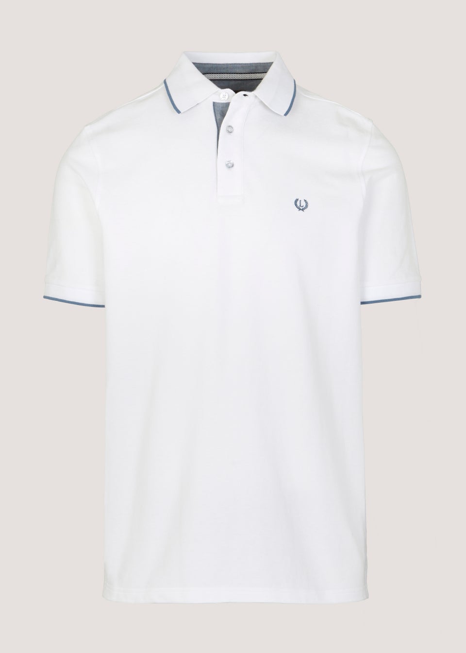 Lincoln White Textured Polo Shirt