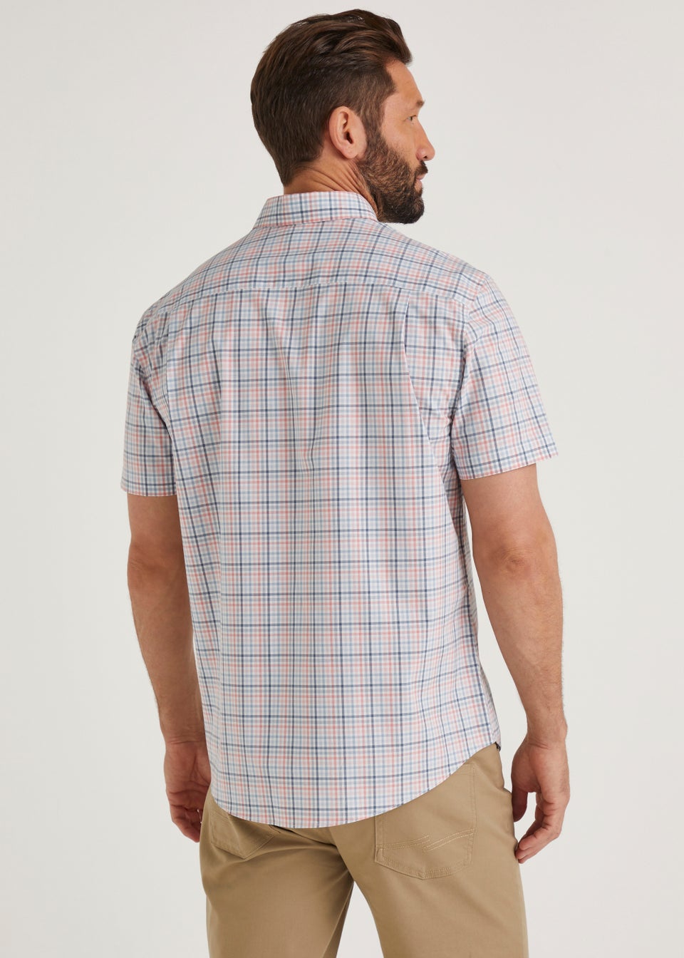 Lincoln Pink Tattersall Check Short Sleeve Shirt