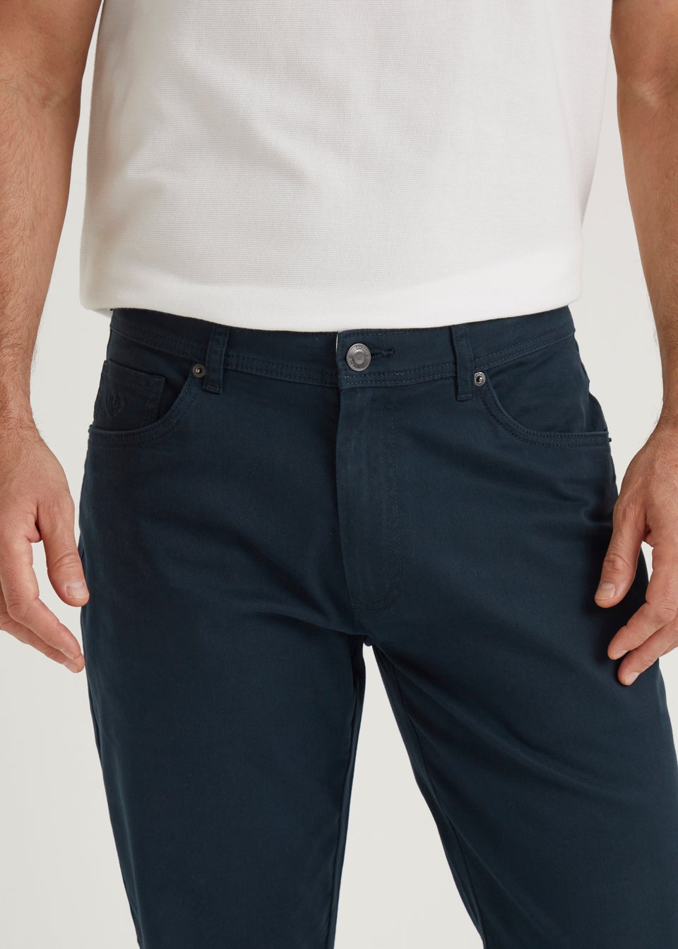 Lincoln Navy 5 Pocket Trousers - Matalan