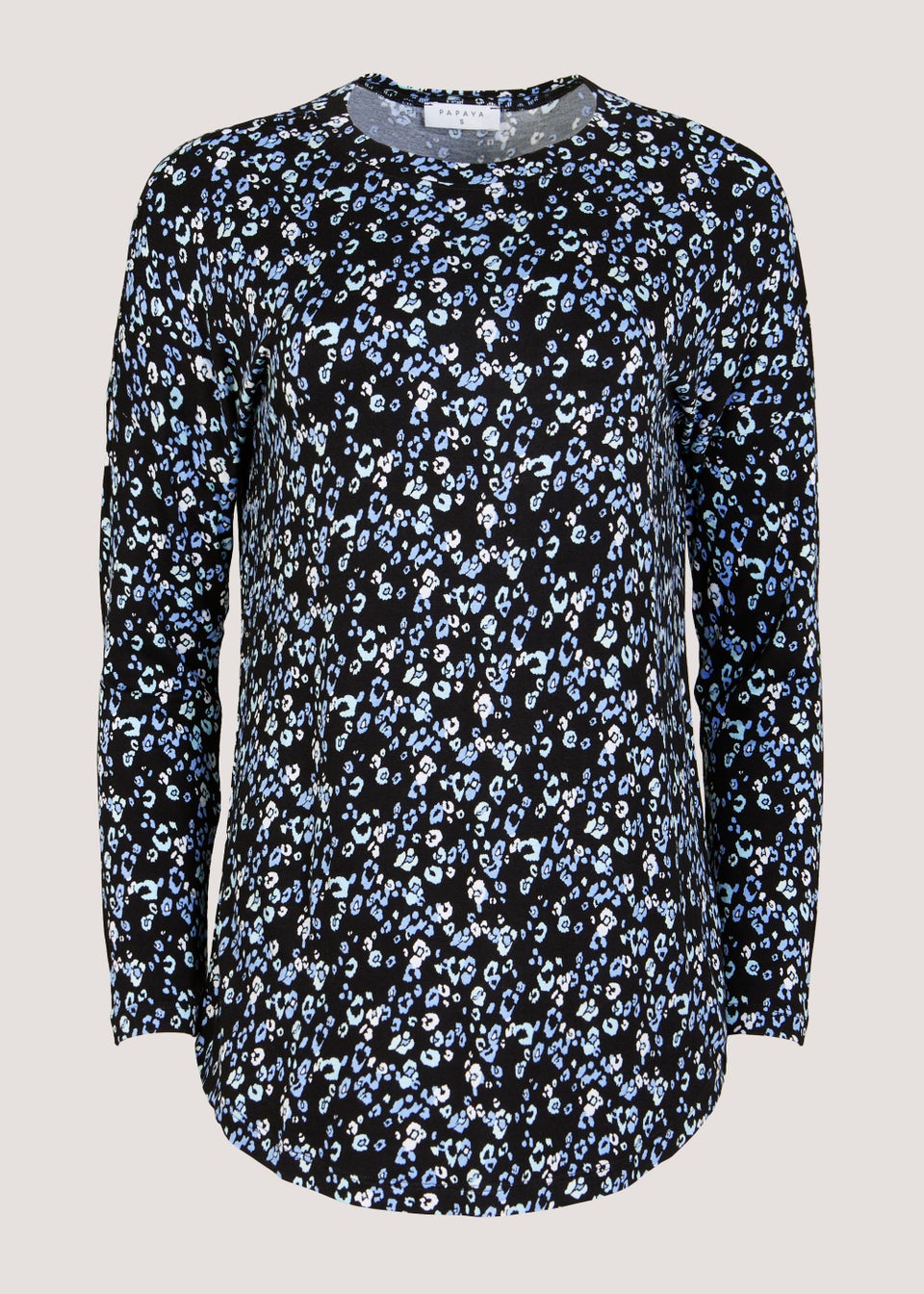 Multicoloured Animal Print Viscose Longline Top
