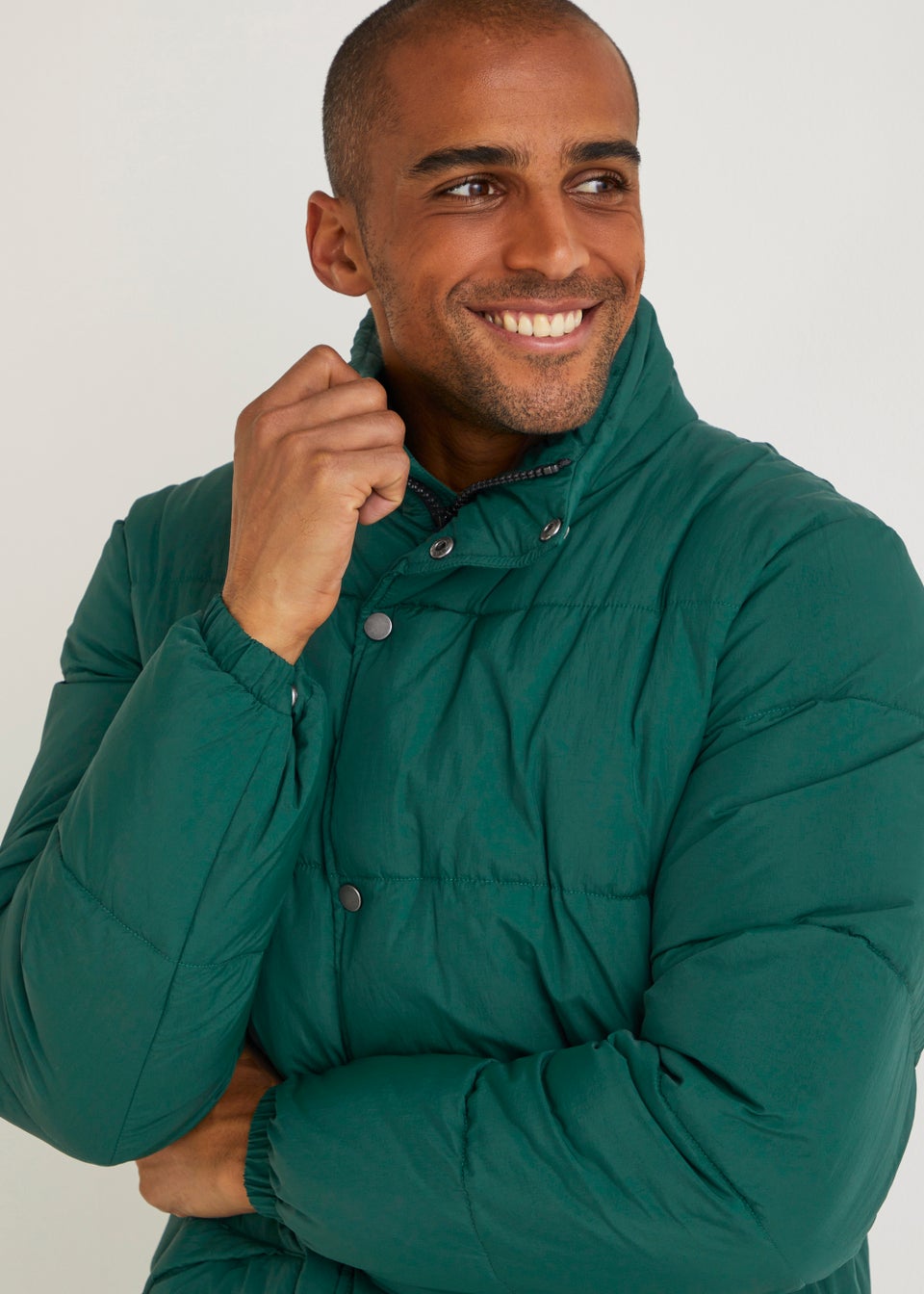Green Short Padded Coat