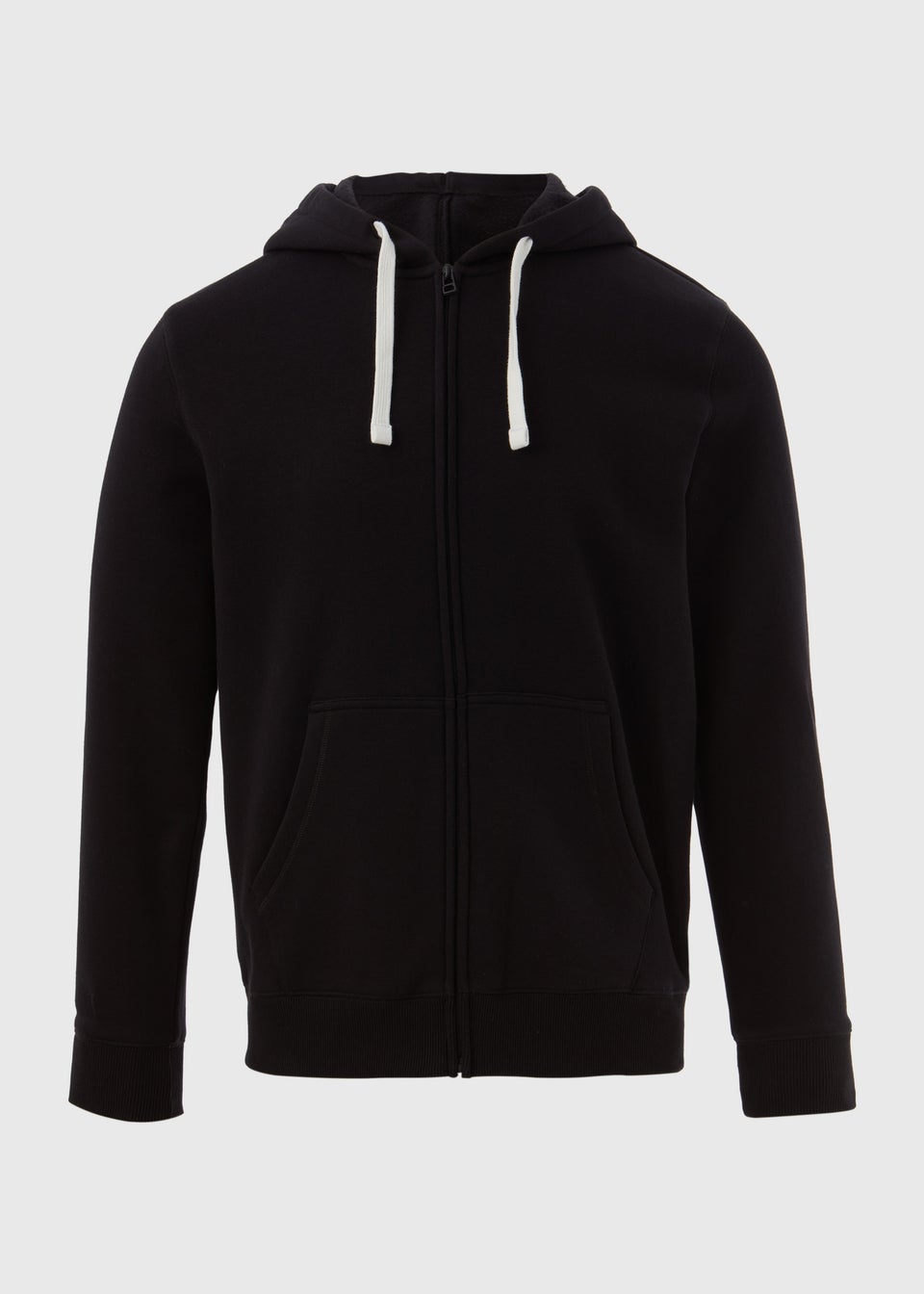 Black Essential Zip Up Hoodie