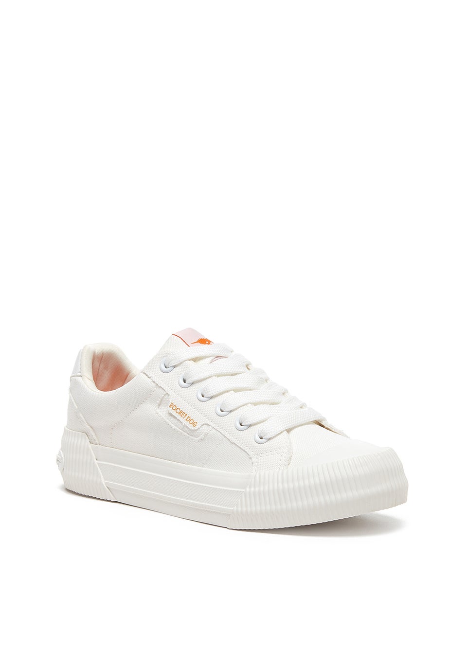 Rocket Dog Cherry White Canvas Trainers