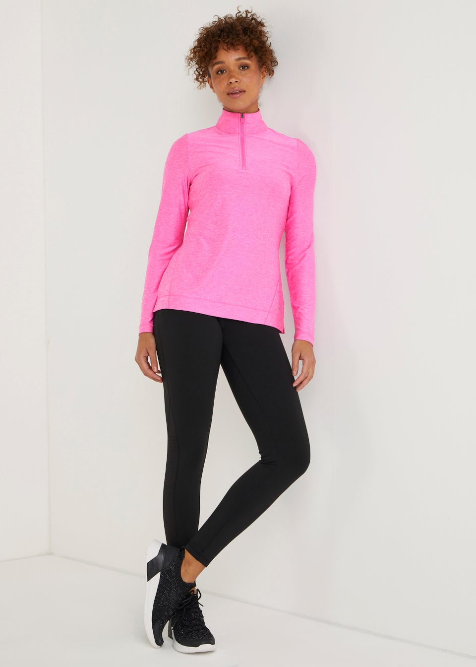Souluxe Pink Half Zip Sweatshirt