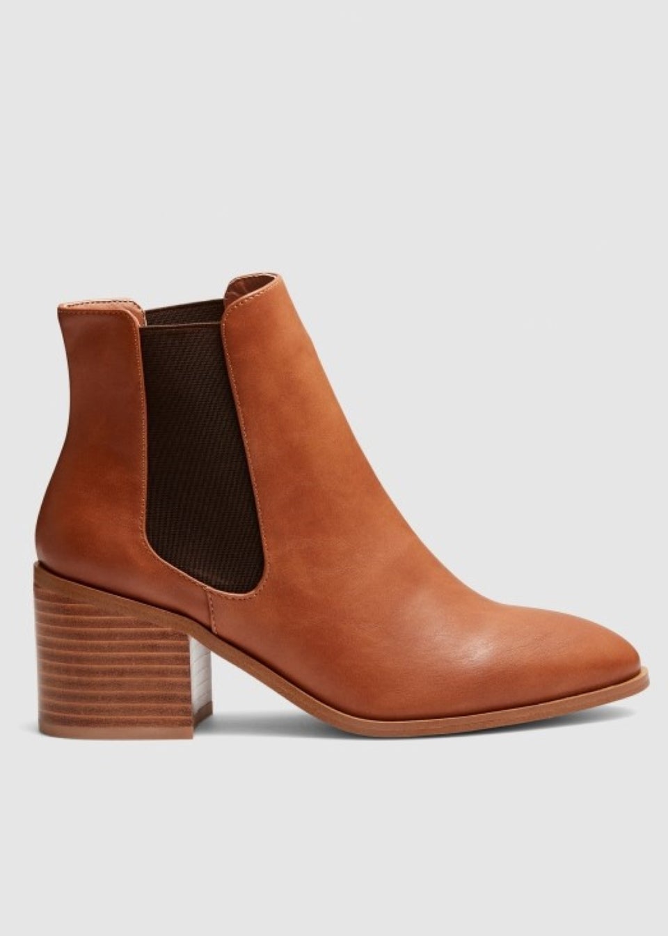 NOVO Tan Cindi Heeled Ankle Boots