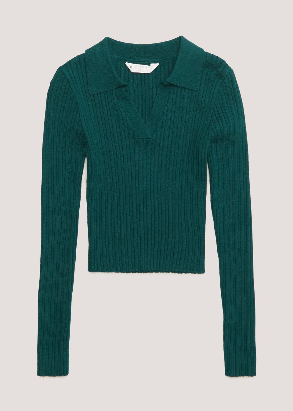 Girls Candy Couture Green Textured Long Sleeve Top (9-16yrs)
