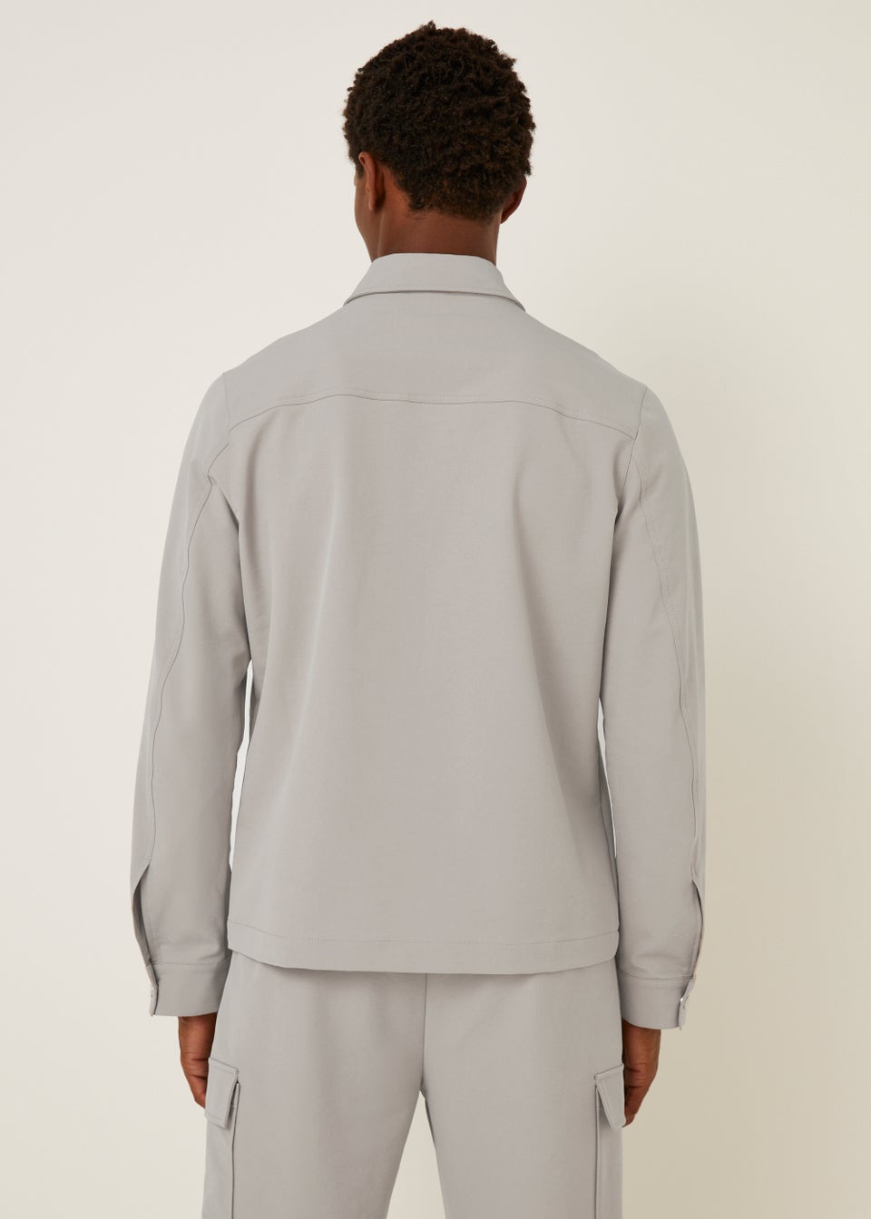 T&W Grey Woven Shacket