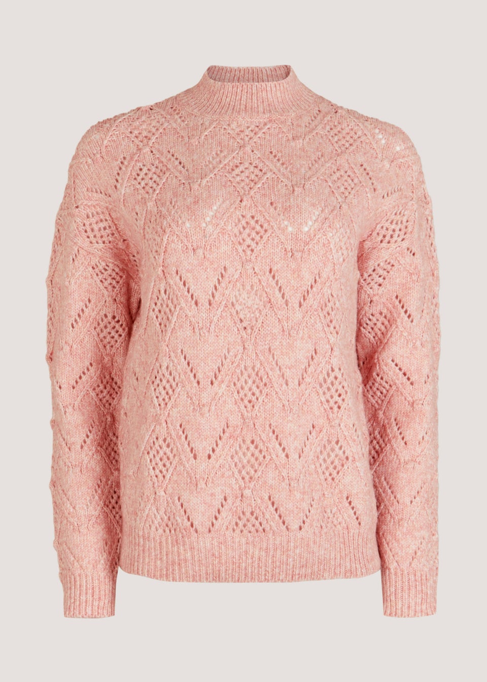 Coral Bobble Pointelle Jumper