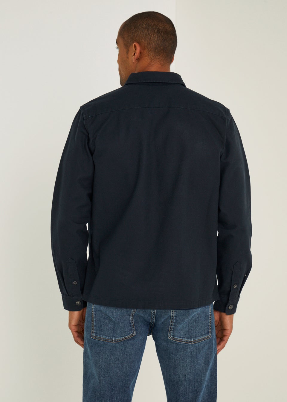 Navy Canvas Shacket
