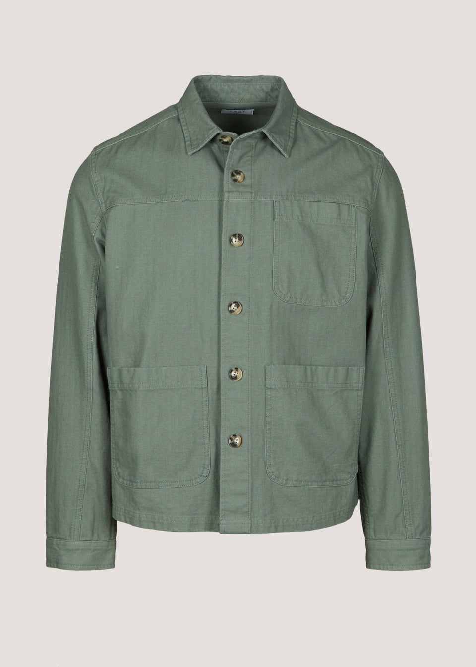 Green Herringbone Shacket