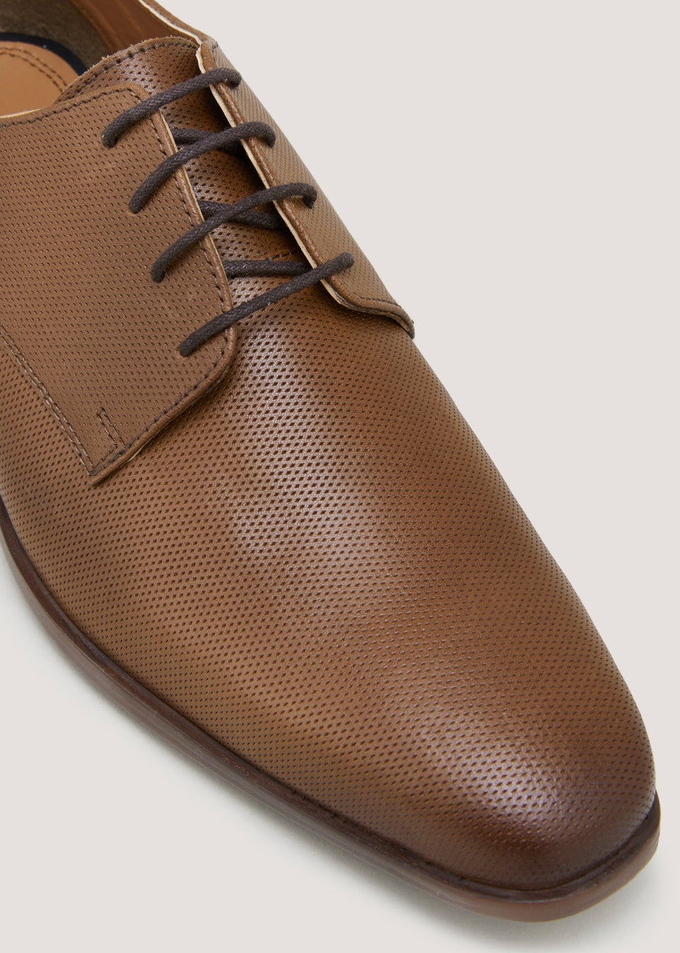 Tan Derby Leather Shoes