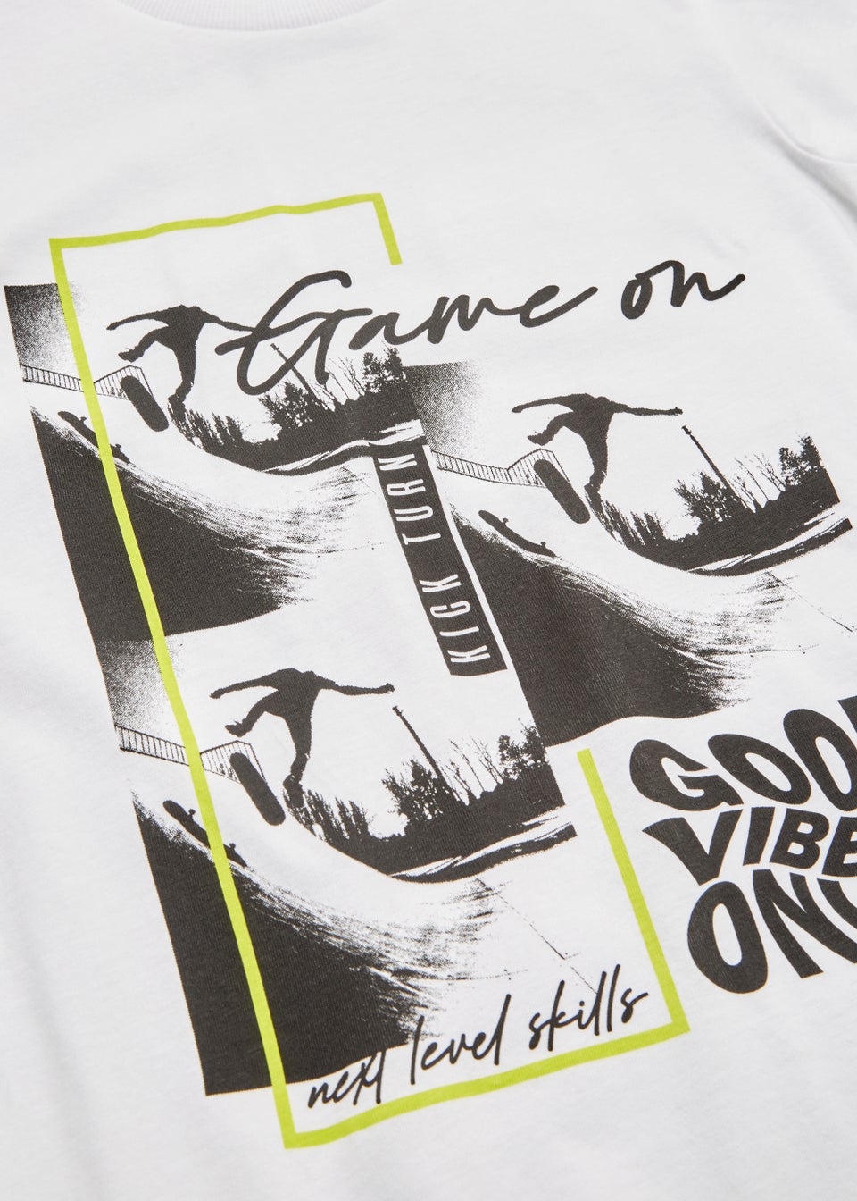 Boys White Skater T-Shirt (4-13yrs)
