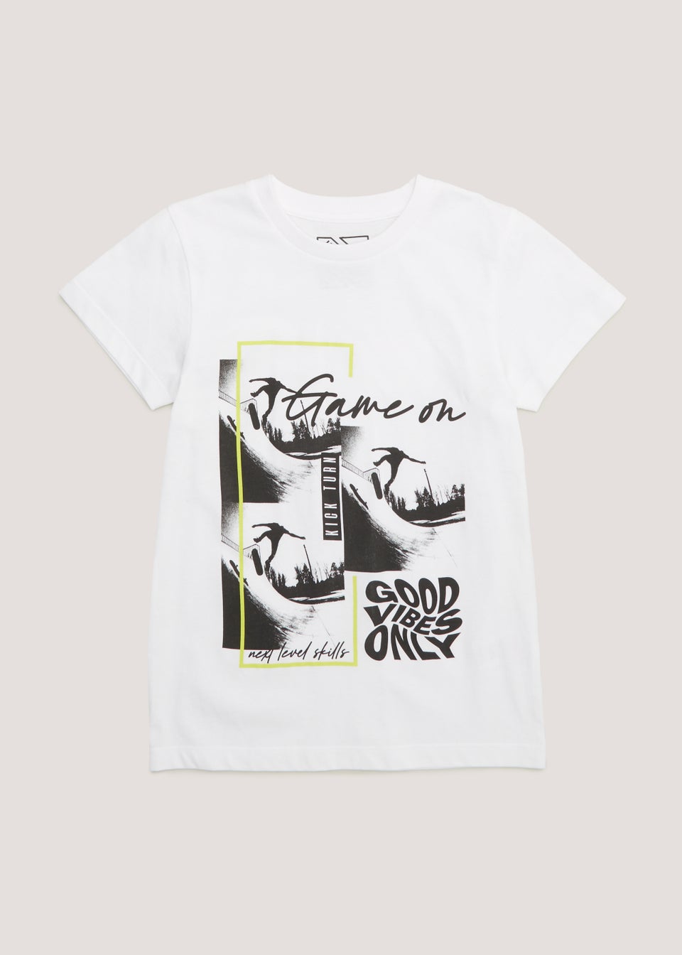Boys White Skater T-Shirt (4-13yrs)