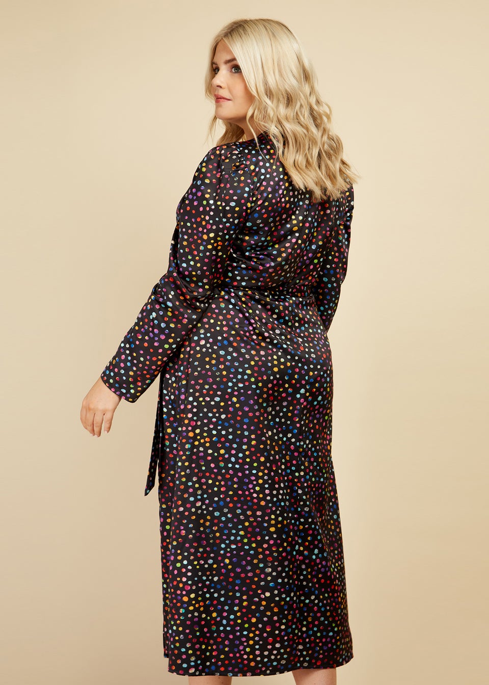 Little Mistress Black Spot Midaxi Dress