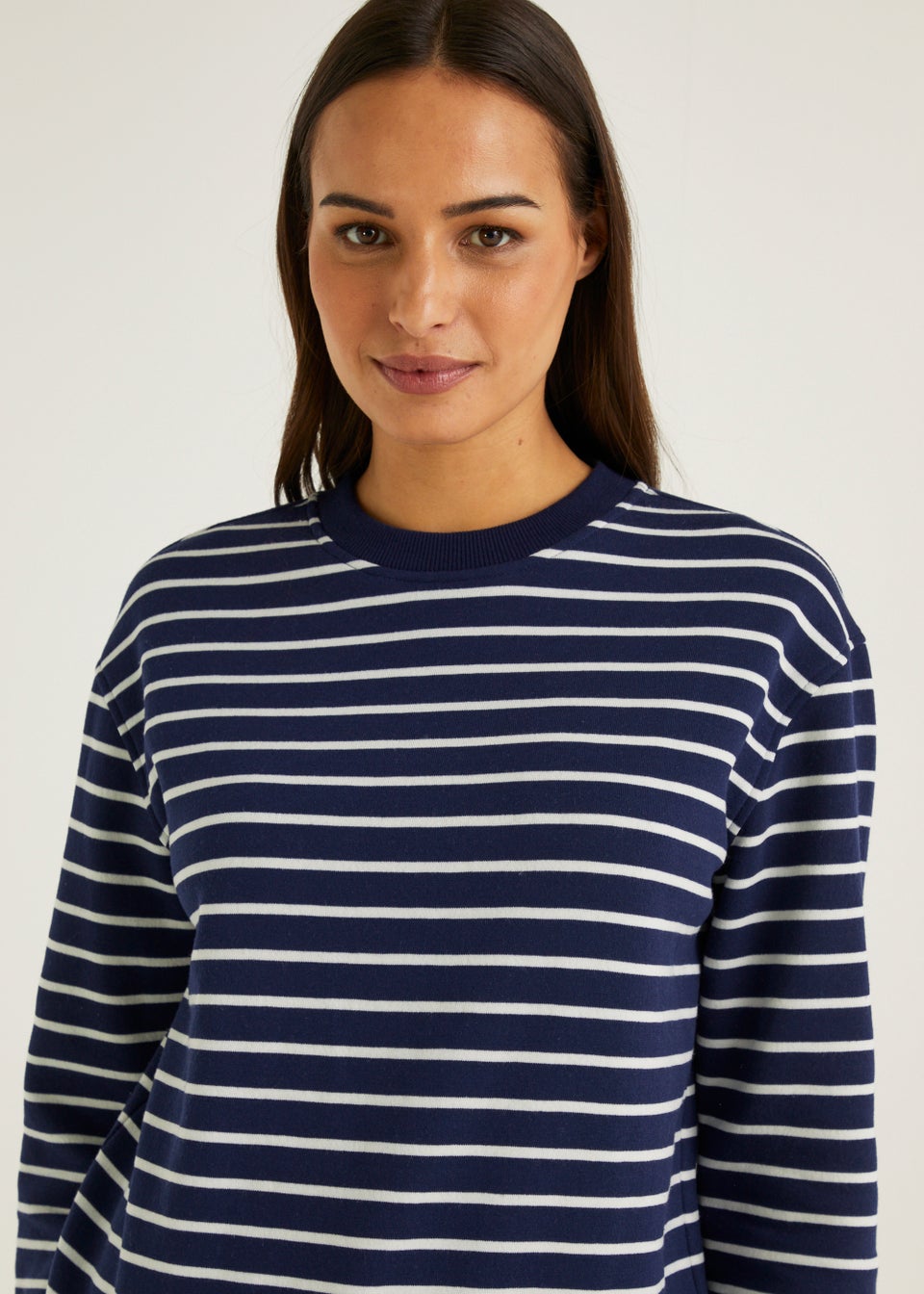 Navy Stripe Sweatshirt - Matalan