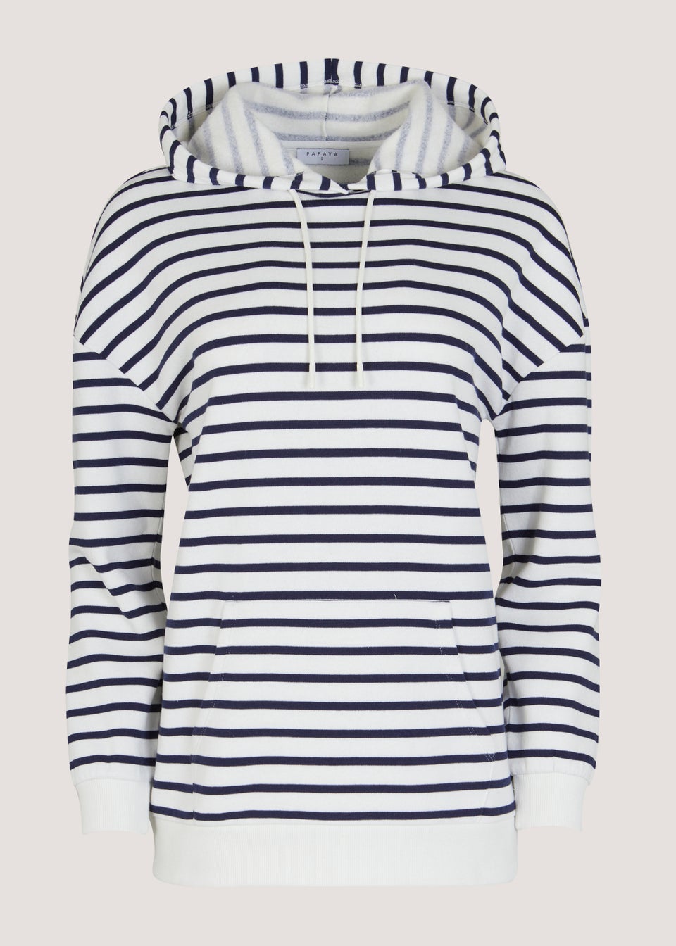 Cream Stripe Hoodie