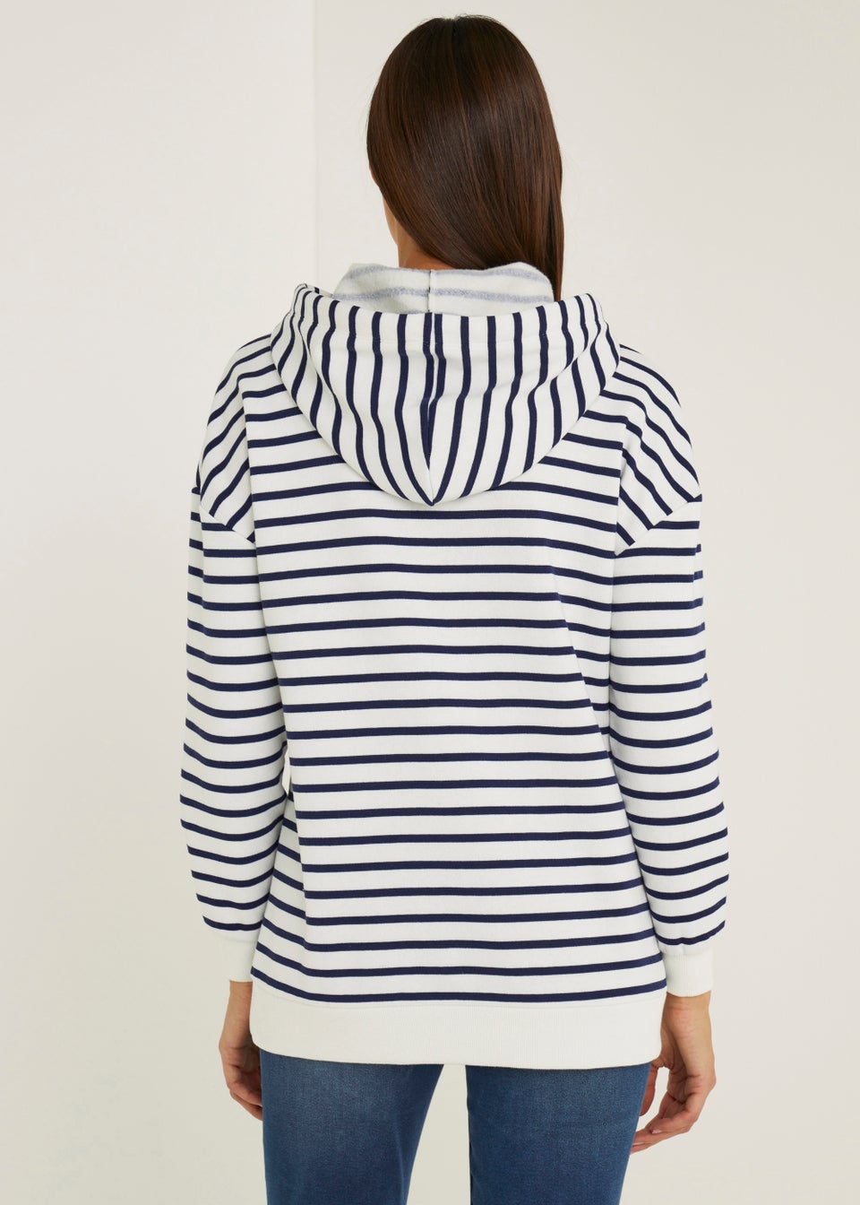 Cream Stripe Hoodie