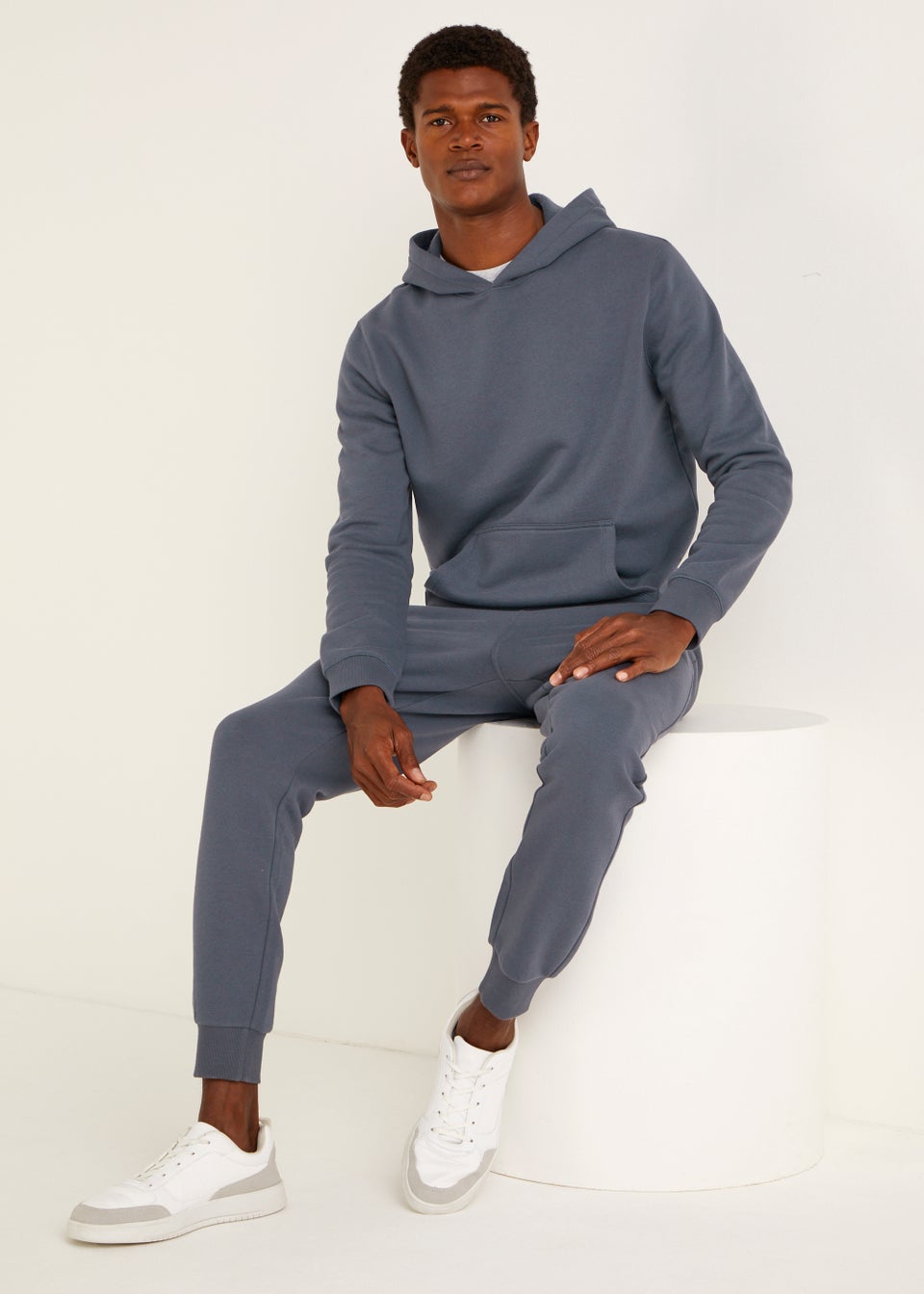 Blue Essential Pull-On Hoodie