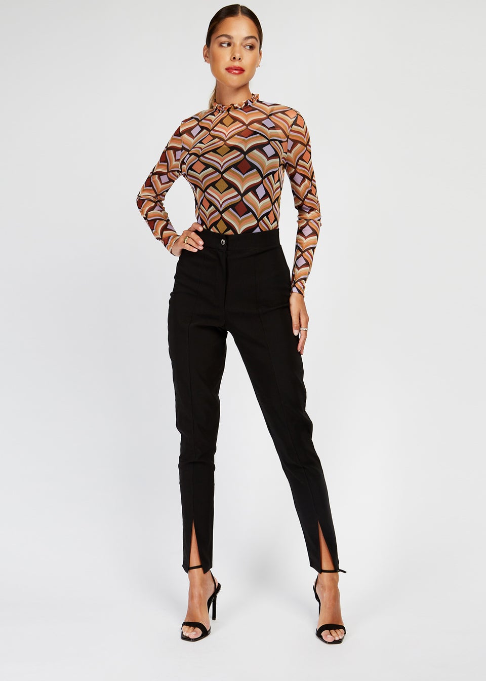 Girls on Film Black Slit Trousers