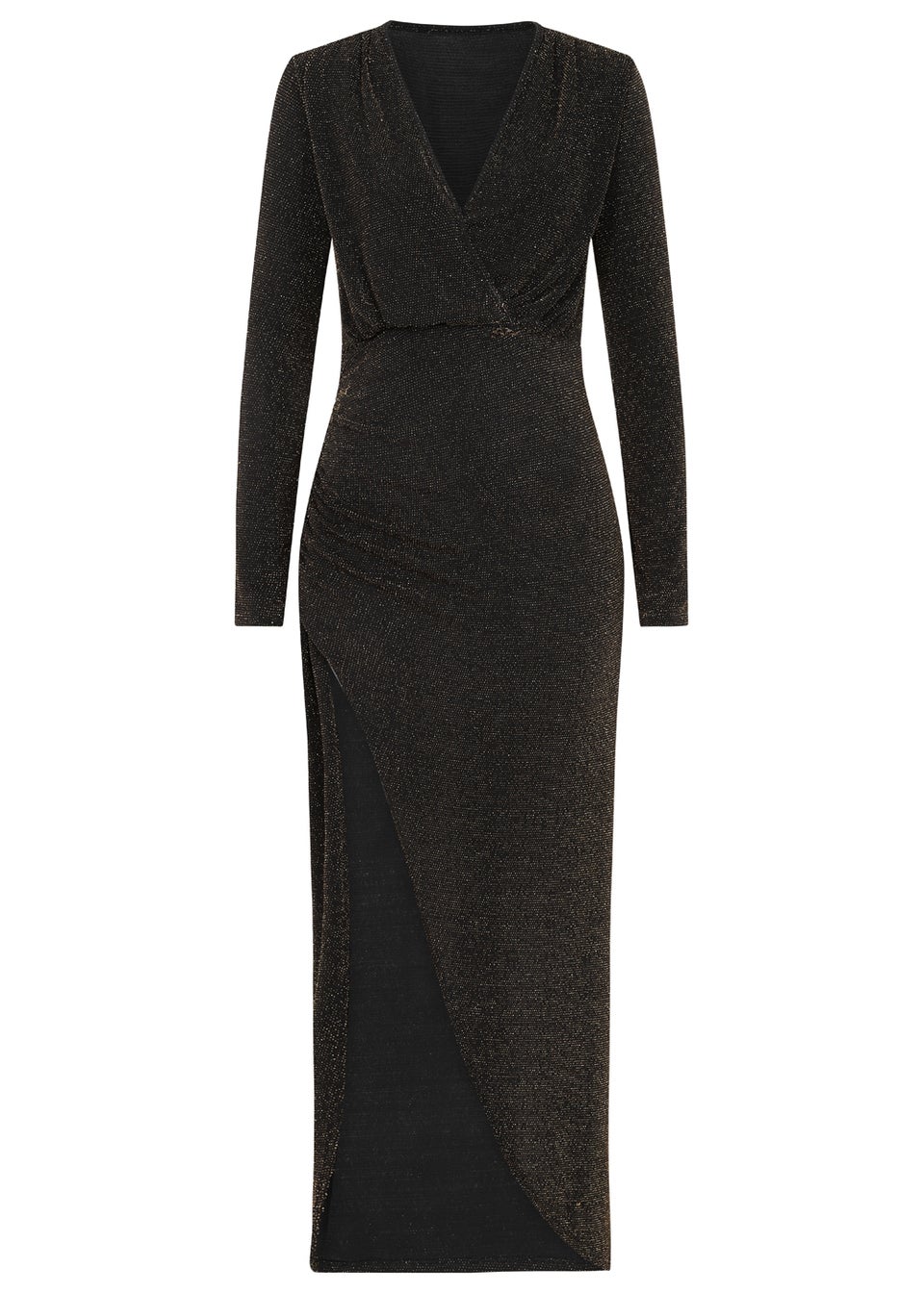 Abbey clancy x lipsy glitter wrap maxi dress hot sale