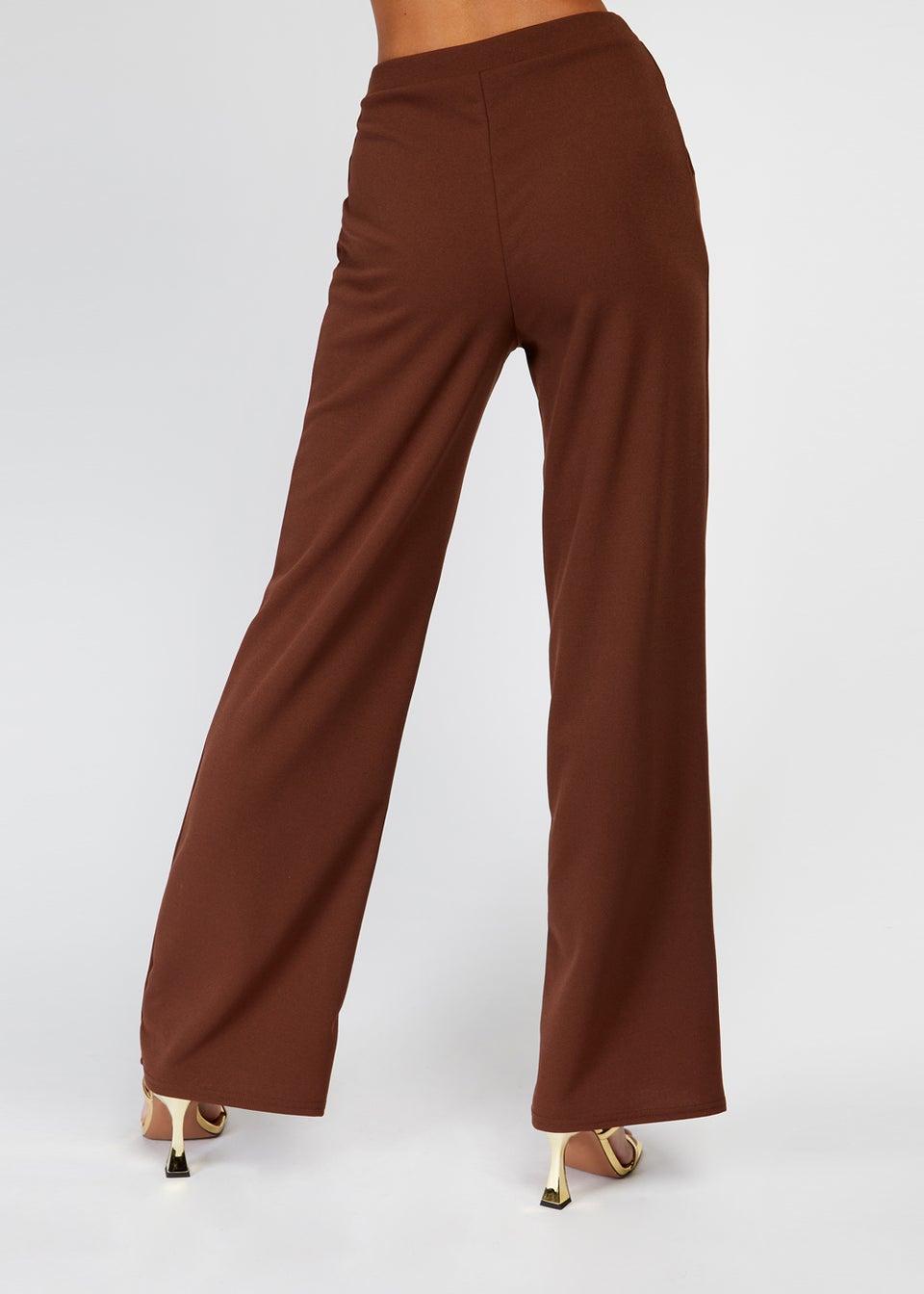 Girls on Film Chocolate Flared Trousers