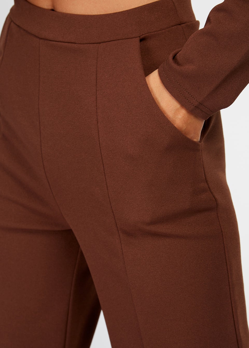 Girls on Film Chocolate Flared Trousers