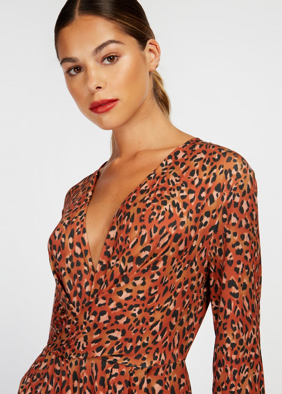 Girls on film leopard print dress discount