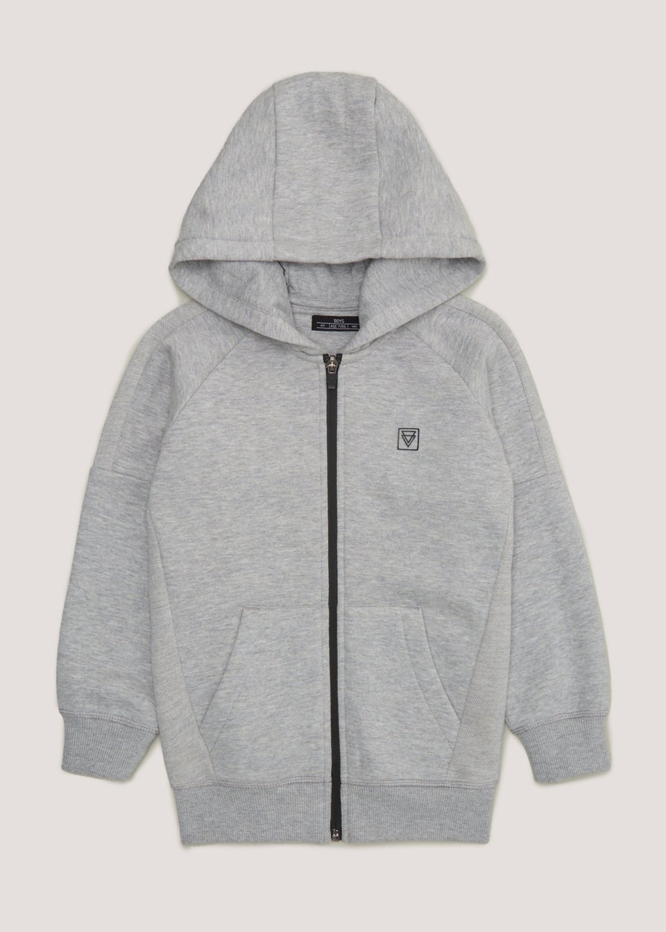 Boys Grey Waffle Zip Up Hoodie 4 15yrs Matalan
