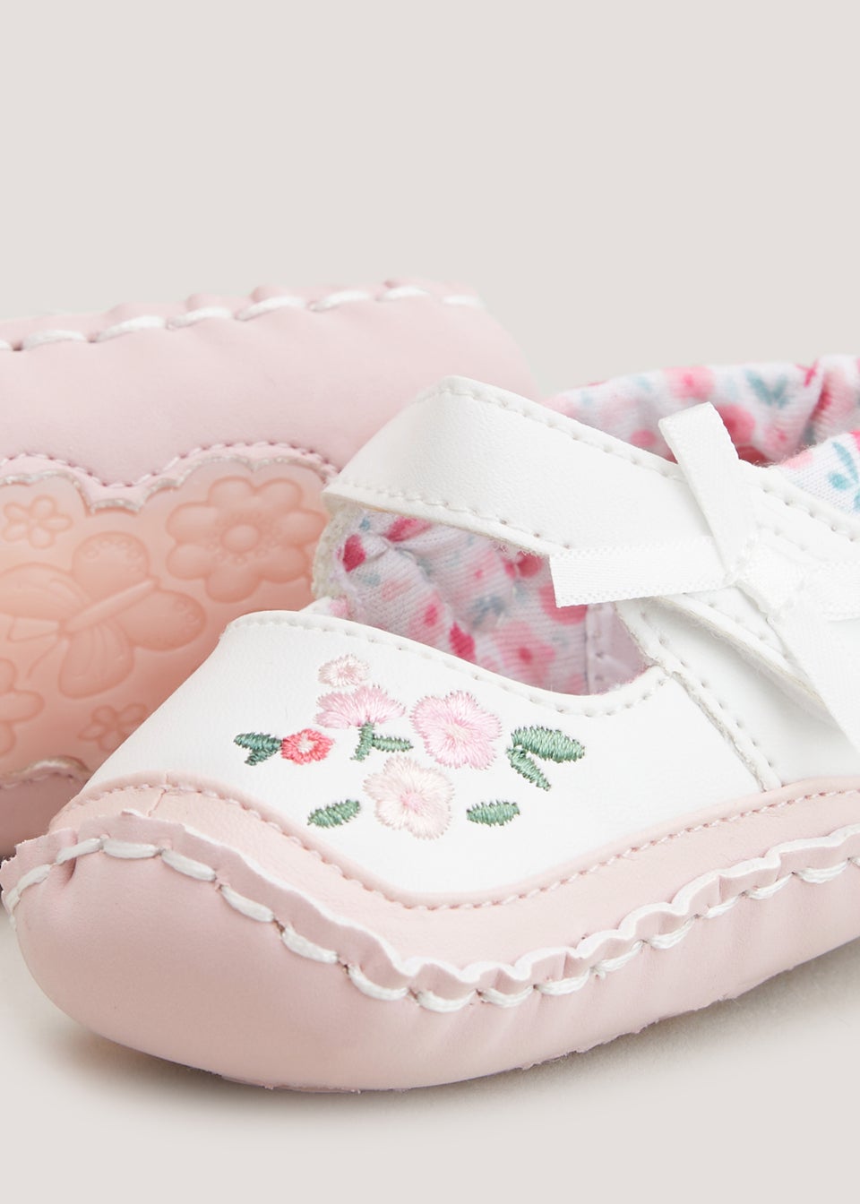 Cream Moccasin Soft Sole Baby Shoes (Newborn-18mths) - Matalan