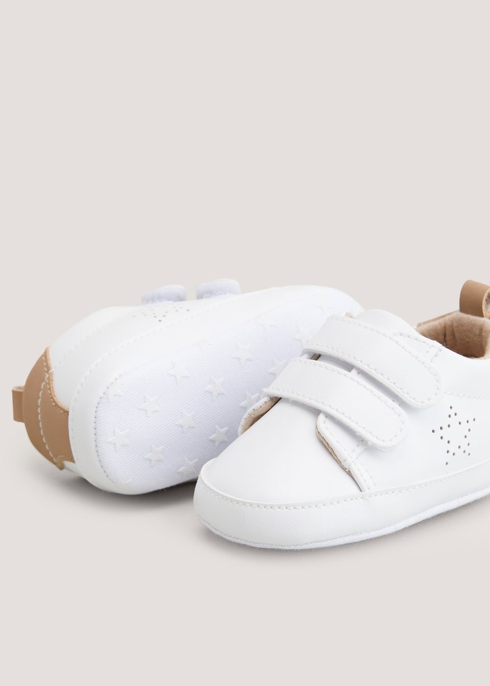 White Soft Sole Baby Trainers (Newborn-18mths)