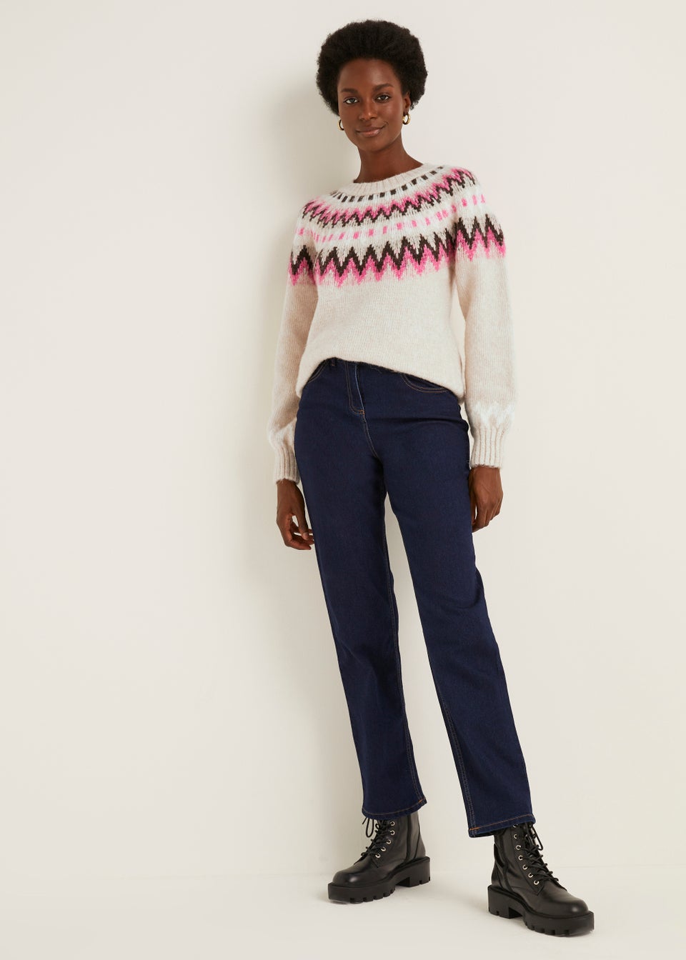 Cream Fair Isle Jumper Matalan