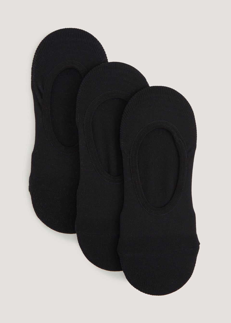 3 Pack Black Cushioned Sports Footsies