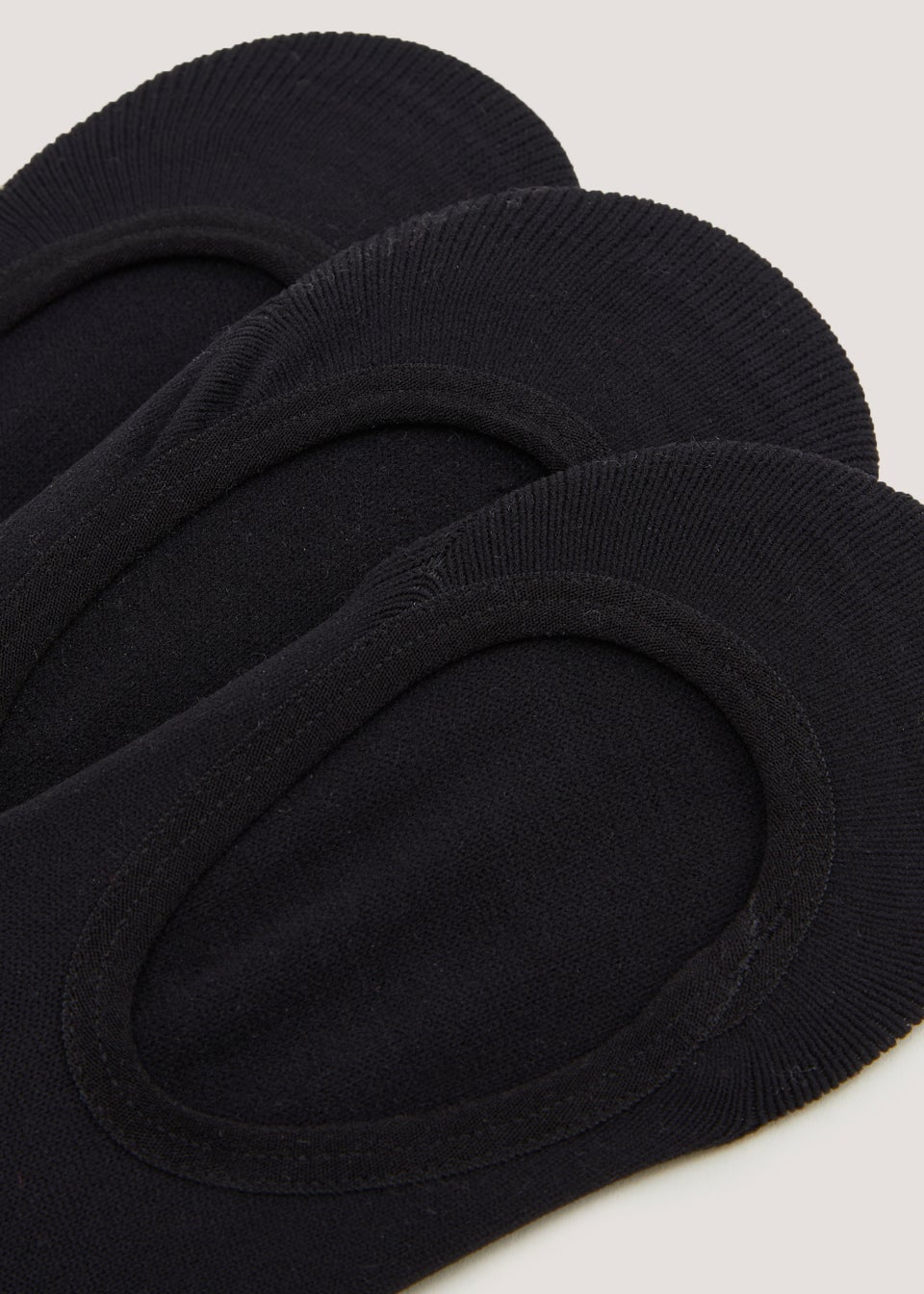 3 Pack Black Cushioned Sports Footsies
