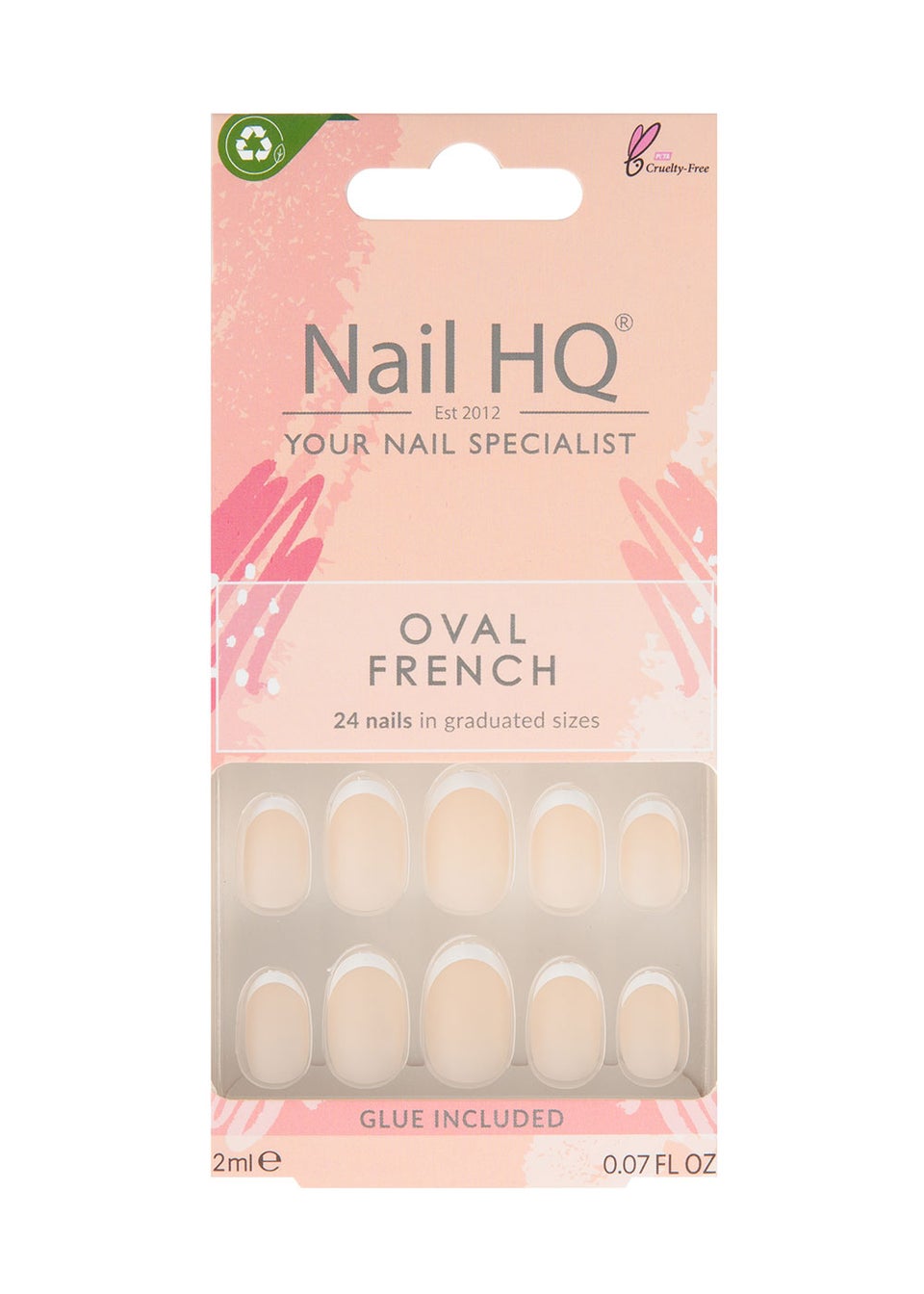 Nail HQ Oval False Nails - French