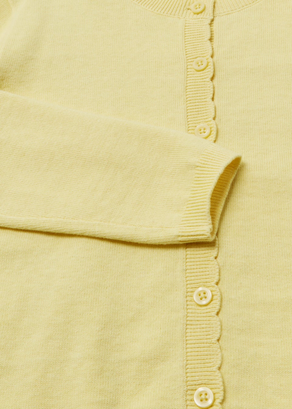 Girls Lemon Scalloped Cardigan (4-13yrs)