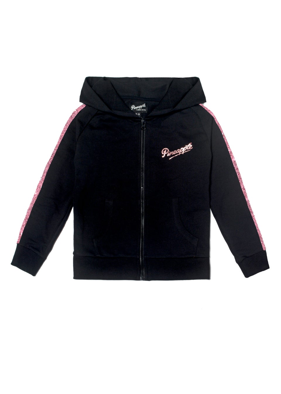 Girls Pineapple Black Sequin Stripe Hoodie (5-13yrs)