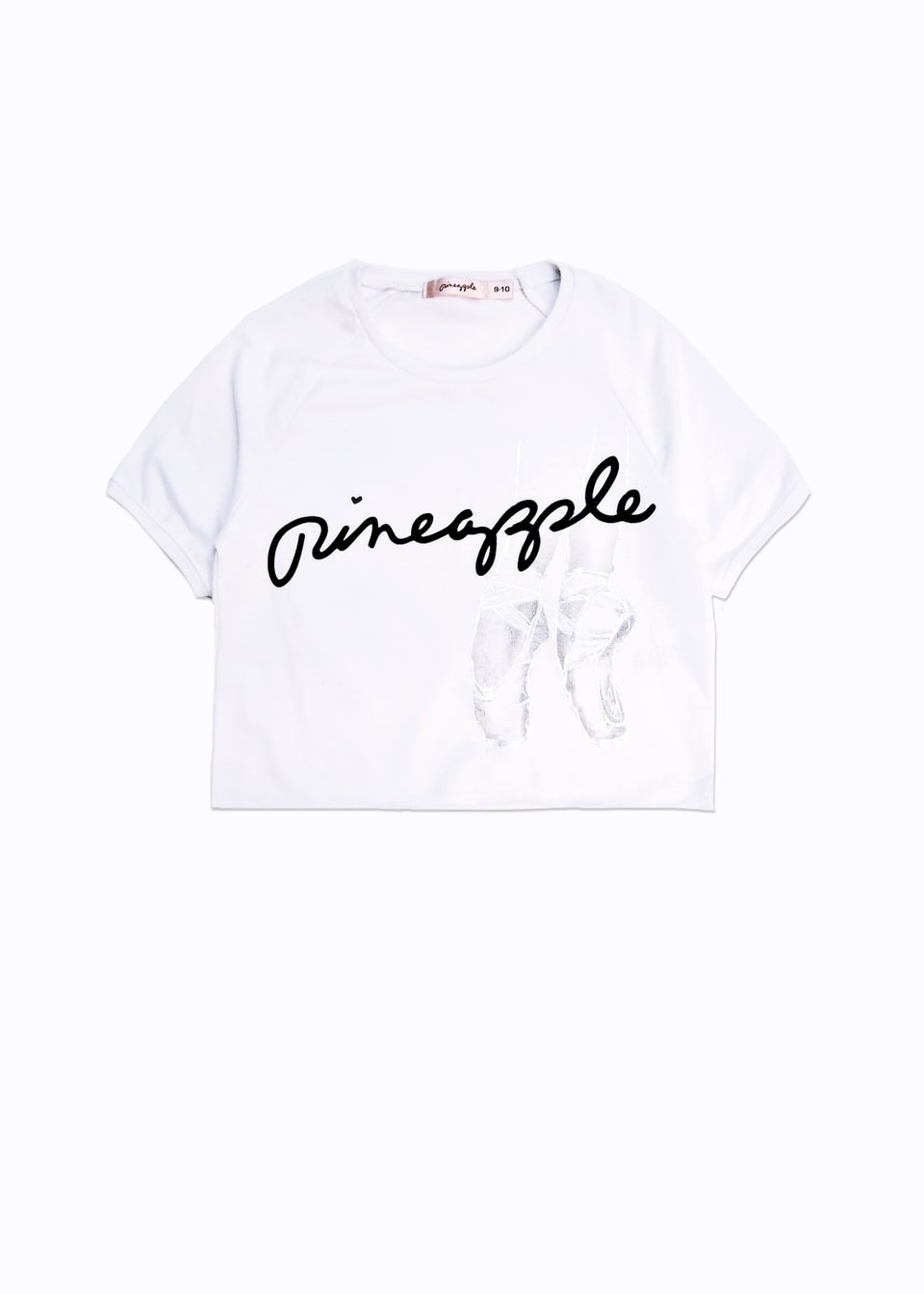 Girls Pineapple White Ballet Slouch T-Shirt (5-12yrs)