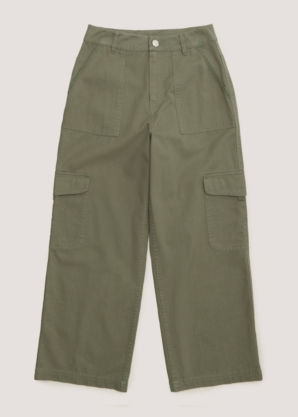 Girls Tan Parachute Cargo Trousers (4-15yrs) - Matalan